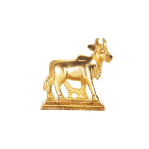 Pure Brass Cow and Calf Idol – 2.5 Inch | Kamdhenu Statue for Home Temple & Decor