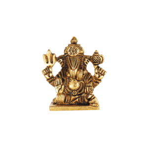 Elegant Brass Lord Ganesha Idol – 4 Inch | Pure Brass | Compact Size for Pooja, Decor & Gifting